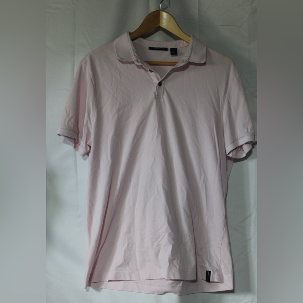 Perry Ellis Men's Light Pink Polo Shirt - Classic Short Sleeve
